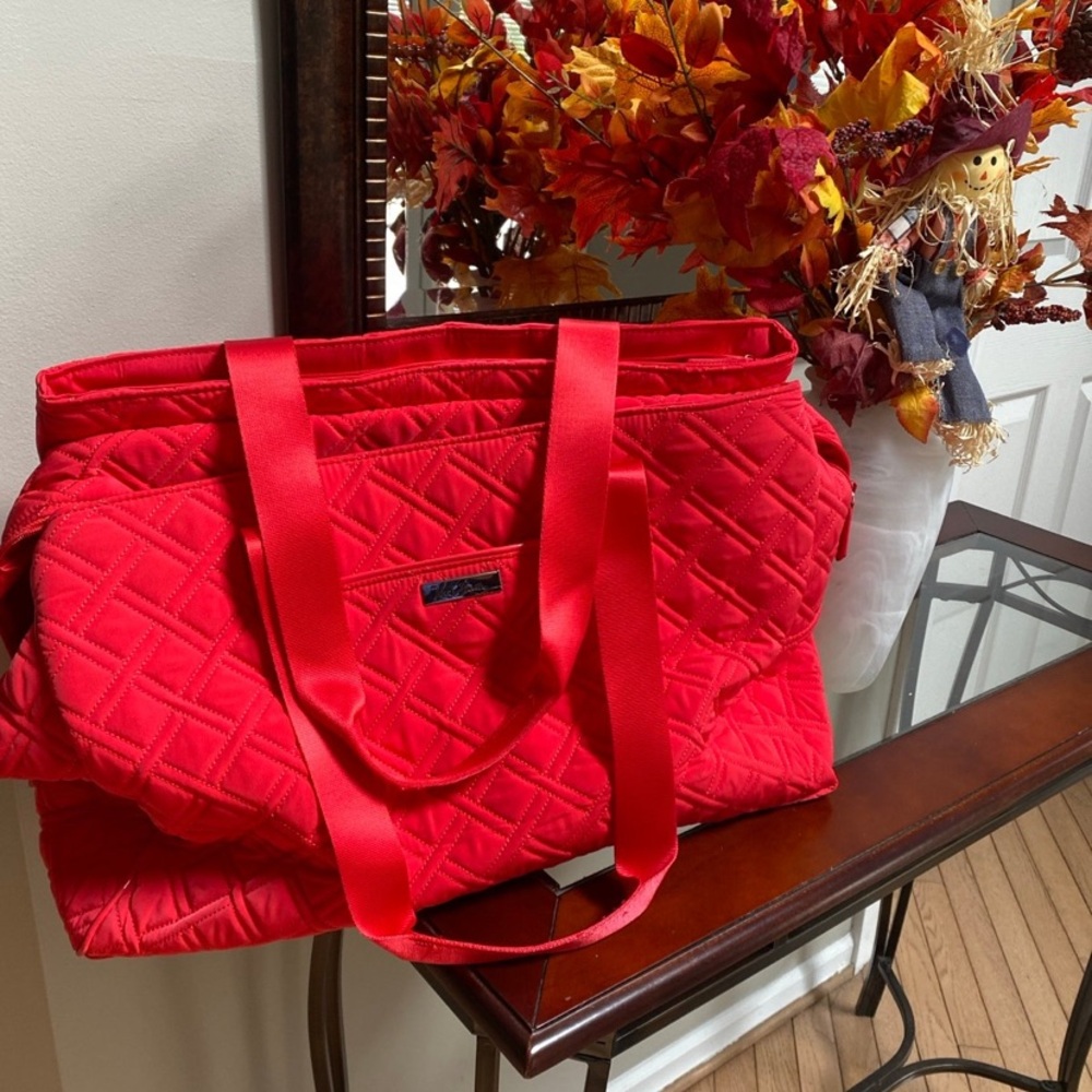 Vera Bradley Vibrant Red Quilted Tote